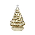 thumbnail image 1 of Árbol de Navidad de cerámica pintado a mano de 15 pulgadas con luces LED, decoración del hogar, fiesta de Navidad, 1 of 4