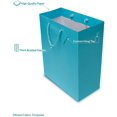 thumbnail image 2 of OccasionAll- Small Turquoise Solid Teal Paper Gift Bags with Handles for Birthday Parties 12 Pcs 6x3x7.5, 2 of 5