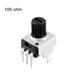 thumbnail image 2 of Potenciómetro de película de 10K Ohm Uxcell, resistencias variables, rotativas de metal de carbono, tono plateado, 10 pcs, 2 of 5