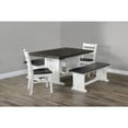 thumbnail image 2 of Sunny Designs Carriage House 60" Farmhouse Wood Table in Off White Dark Brown, 2 of 3