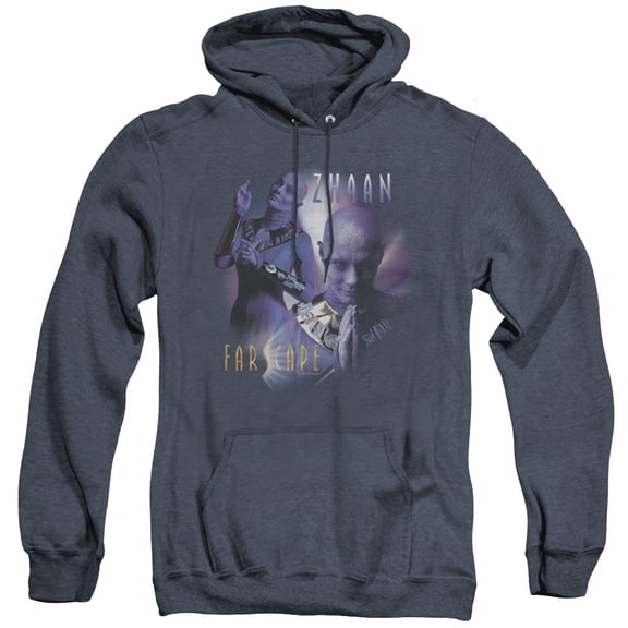 Farscape Zhaan Adult Heather Hoodie Sweatshirt Navy