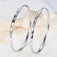 thumbnail image 1 of Pendientes de aro de Plata de Ley 925 originales de 3-6CM para mujer, exquisitos accesorios de joyería para novia y estudiante, regalo de moda de boda, 1 of 2