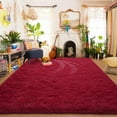 thumbnail image 2 of Lochas Soft Rugs Indoor Modern Area Rug Fluffy Carpets for Living Room Bedroom Home Decor Nursery,8'x10',Wine Red, 2 of 7
