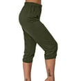 thumbnail image 2 of DJskiyers Capri Pants for Women Comfy Workout Yoga Pants with Pockets Trendy 2024 High Waisted Athletic Solid Running Sports Pant, 2 of 7