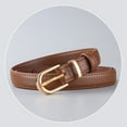 thumbnail image 3 of Women Thin Belt Skinny Leather Belt Jeans Dress With Gold Alloy Buckle Leather Belt Young Men Click It Belt Dark Belt Men Mens Belts Big Hobble Belt Belt for Suit No Buckle Belts for Men Mens Slide, 3 of 3