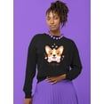 thumbnail image 2 of Cute Lovely Corgi Sweatshirt Women -Image by Shutterstock, Female Small, 2 of 4