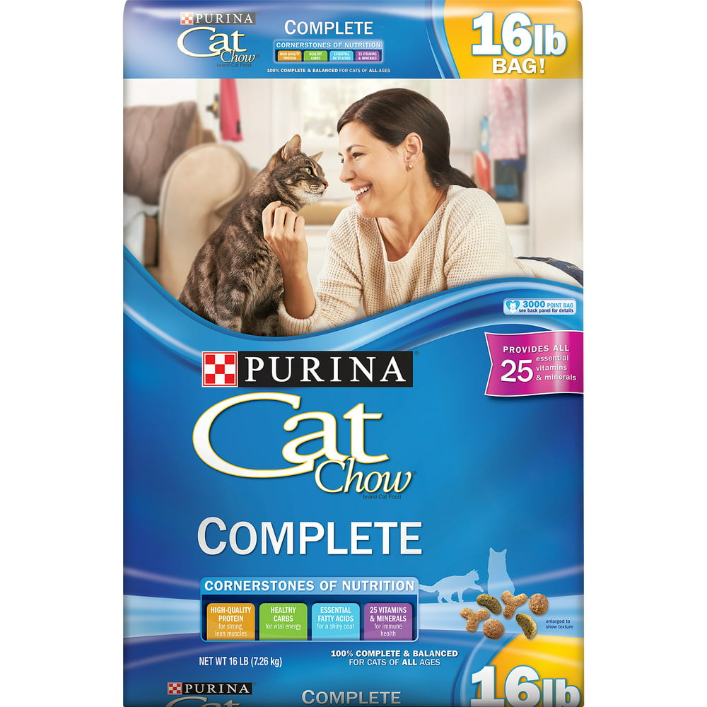 Purina Cat Chow High Protein Dry Cat Food, Complete, 16 lb. Bag