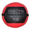 Sportmad Soft Medicine Ball Wall Ball for CrossFit Exercises Strength Training Cardio Workouts Muscle Building Balance, 6/10/12/14/18/20/28/30LBS, Red /Blue