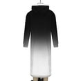 thumbnail image 5 of Afuyipoi Men Fleece Gradient Casual Hooded Pocket Pullover Long Sleeve Bathrobe Night Robe, With Pockets Long Sleeve Soft Gradient Hooded Bathrobe White S, 5 of 6