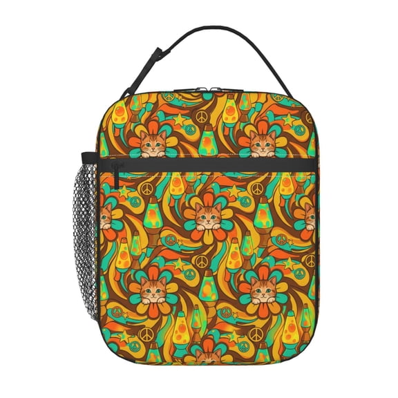 Cat Lunch Bag Insulated Lunch Box Reusable Lunch Tote Bag For Women Men Work Picnic