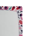 thumbnail image 2 of Ambesonne Floral Fitted Sheet, Ornate Swirls Tulip Art, Queen Size, Pink Teal Red, 2 of 2