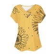 thumbnail image 4 of Fiudx Camisas de Mujer Top de Primavera/Verano de Manga Corta Informal de Moda con Cuello En V para Mujer, 4 of 4