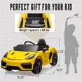 thumbnail image 5 of Porsche 718 Kids Ride On Toy, Electric Car for Toddlers with Remote Control, 4 Wheel Suspension, Bluetooth, Music, LED, Safety Belts, Kids Sports Ride on Car for Toddler 3-6 Yrs Boys Girls Gifts, 5 of 9