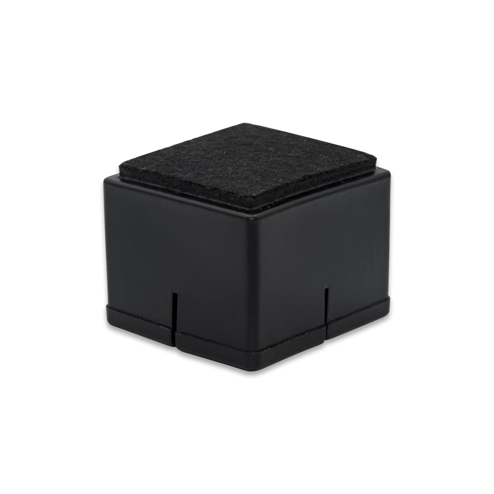 Flyshop 8PCS Rectangle Chair Leg Caps with Felt Pads Durable PVC Protective Feet Cap Prevent Scratches Reduce Noise Felt Furniture Pads, Black Floor Protectors, Length 38 to 44mm, Width 35 to 41mm