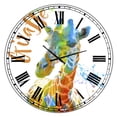 thumbnail image 1 of Designart 'Colorful Safari Animals D' Large Cottage Wall Clock, 1 of 5