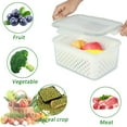 thumbnail image 3 of 3Pcs Fruit Storage Containers for Fridge Vegetable Storage Containers with Removable Colanders Different Sizes Airtight Food Storage Box Microwave Safe Produce Saver Containers, 3 of 9