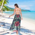 thumbnail image 7 of FORMRS Womens Beach Sarong Semi-Sheer Bikini Wrap Skirt Swimsuit Cover-ups, Red Christmas Poinsettias, 7 of 7