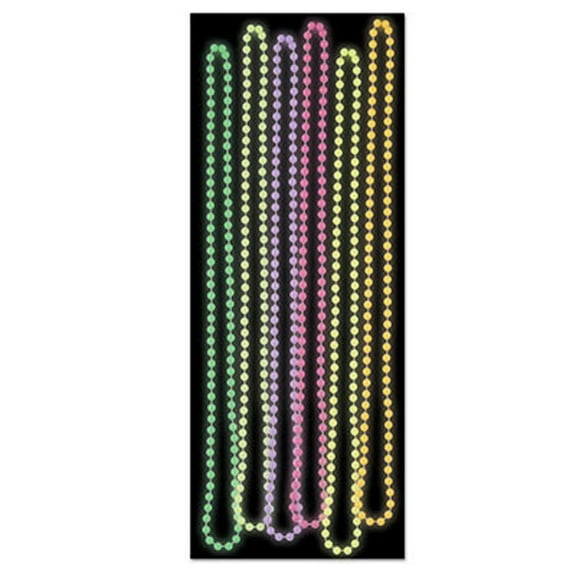72 Pack Beistle Glow In The Dark Party Bead Necklaces