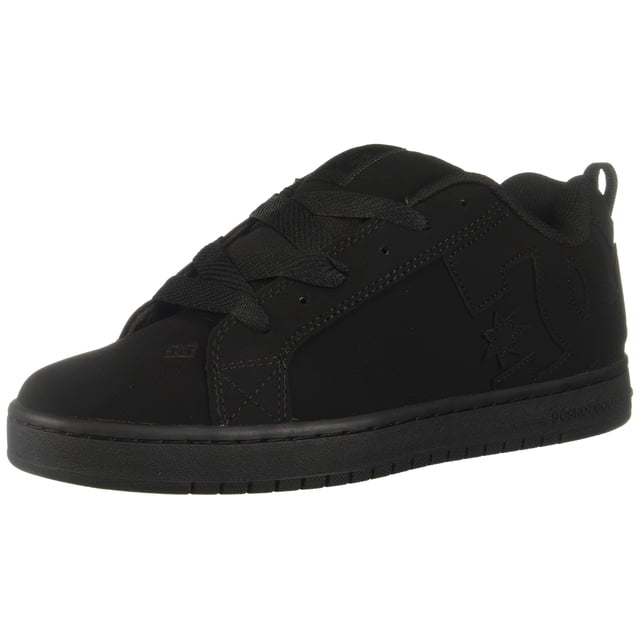 Zapatillas de skate DC Court Graffik para hombre, negro/negro/negro, talla 6.5 US