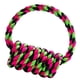 thumbnail image 4 of Anillo de cuerda de algodón para mascotas, resistente a las mordeduras, colorido, interactivo, para dentición, juguete redondo de cuerda para perros medianos y grandes, 4 of 5