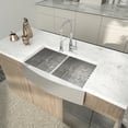 thumbnail image 2 of Logmey 36"x20"Kitchen Sink Double Bowl 50/50 Stainless Steel Brushed with Drainer Apron Front, 2 of 9
