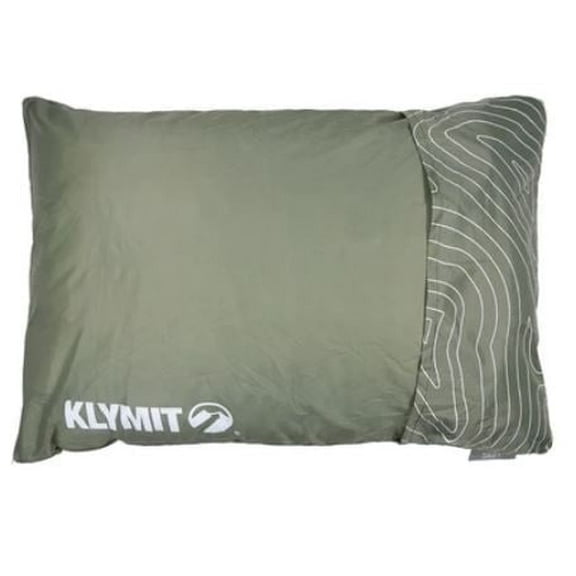 Klymit Drift Camp Pillow, Memory Foam Travel & Camping Pillow with Water-Resistant Cover, Large, Green