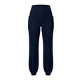 thumbnail image 5 of VBVC Women's High Waisted Yoga Joggers , Soft Stretchy Workout Pants For Women , Ladies' Casual Running Gym Trousers with Pockets, *Dark Blue , Large, 5 of 7
