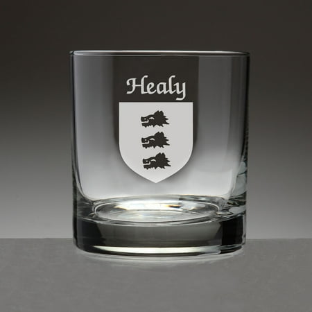 

Healy Irish Coat of Arms Tumbler Glasses - Set of 4 (Sand Etched)