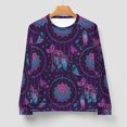 thumbnail image 5 of Sweatshirt for Men, Purple Dreamcatcher1 Oversized Crewneck Sweatshirts Mens, Casual Long Sleeve Pullover Sweaters Fall Winter Tops Fashion Clothes for Men, 5 of 6