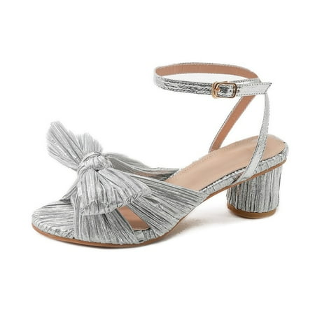 

Lapolaka Fashion Sexy High Heels Elegant Trendy Flroal Block High Heels Ankle Strap Big Size Summer Party Sandals Women Shoes