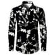 thumbnail image 1 of Camisa de manga larga informal con estampado floral para hombre, para exteriores, calle, uso diario, otoño e invierno, camisa de manga larga con solapa, tendencia Camisas largas, 1 of 6
