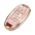 thumbnail image 1 of Unique Bargains Funda para Llavero Compatible con Hyundai Accent Tucson Patrón de Porcelana de 3 Botones TPU Suave Rosa, 1 of 7