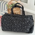 thumbnail image 4 of Travel Bag,Weekender Bag,Lightweight Quilted Design With Adjustable Strap,Spacious Storage Organizer For Daily Outings And Overnight Trips(Black), 4 of 8
