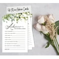 thumbnail image 6 of Inkdotpot Pack Of 50 Greenery Advice Cards, Advice & Wishes For The Bride and Groom, Mr and Mrs Wedding Game Activity 5x7 inches, 6 of 8