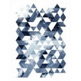 thumbnail image 3 of OnRei 15x18 Black Modern Framed Museum Art Print Titled - Blue Triangles, 3 of 5