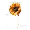 thumbnail image 3 of Tournesol de 27 Pouces avec Branche de Feuilles Jaune - Ensemble de 2, 3 of 4
