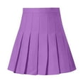 thumbnail image 4 of Angala Ladies Skirts Pleated Mini Skirts Summer High Waist Solid Fashion Breathable Tennis Ladies Skirts Size L Purple, 4 of 4