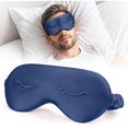 thumbnail image 1 of wonima11 Uamector Silk Eye Mask for Sleeping, Adjustable & Super Soft Sleep Mask, Breathable Blindfold for Men & Women, Perfect Light Blocking for Night, Travel, Nap, Yoga, and Meditation (Navy Blue), 1 of 1