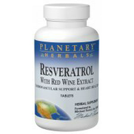 Resveratrol avec extrait de vin rouge Planetary Herbals 60 onglets