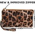thumbnail image 5 of Humble Chic Crossbody Wristlets for Women - Leopard Vegan Leather Wristlet Clutch Purse, 5 of 10