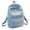 Blue, variant on Corduroy Backpack Vintage Fluffy Plush Solid Color School Bags Casual Daypack