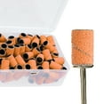 thumbnail image 6 of Unique Bargains 100 Pcs 150 Grit Nail Drill Bits Sanding Bands Gel File Polish Remover For Electric Nail Tools Orange, 6 of 7