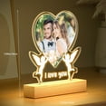thumbnail image 3 of Personalized Couple For Women And Men Custom Picture Frames With Photo Customized Acrylic Plaque Photo Frame With Night Light Personalized Valentines Day, 3 of 9