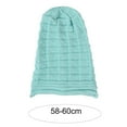 thumbnail image 6 of Knitted Hat Pleated Slouchy Baggy Solid Color Stretchy Cold Resistant Woolen Yarn Autumn Winter Women Beanie Sk, 6 of 8