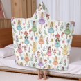 thumbnail image 5 of Colorful Fairy Flower Pattern Hooded Bath Towel，60"x35" for Ages 3 To 12 Kids, Quick Dry Lightweight Soft Microfiber Hood Beach Towel Cover Up for Kids, 5 of 7