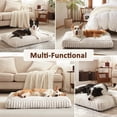 thumbnail image 4 of Dog Bed Medium Size  Flat Pet Beds With Removable Washable Cover Mat Cute Crate Thick Shredded Chopped Foam & Anti Slip Bottom For Indoor, 4 of 9