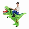 thumbnail image 6 of Adult Dinosaur Costume Inflatable Fun Holiday Dress Up Men's And Women's Inflatable Suit Dinosaur Rider Inflatable Dress Up,Height 59"–74.8",light green, 6 of 6
