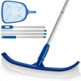 thumbnail image 2 of Kit de Nettoyage de Piscine Robuste - Brosse et Filet avec Poteau Détachable - Brosse à Poils à Maille Fine, 2 of 11