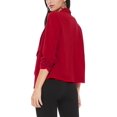 thumbnail image 4 of Women's Elegant Draped Blazer Casual Open Front 3/4 Sleeve Jacket, 4 of 6