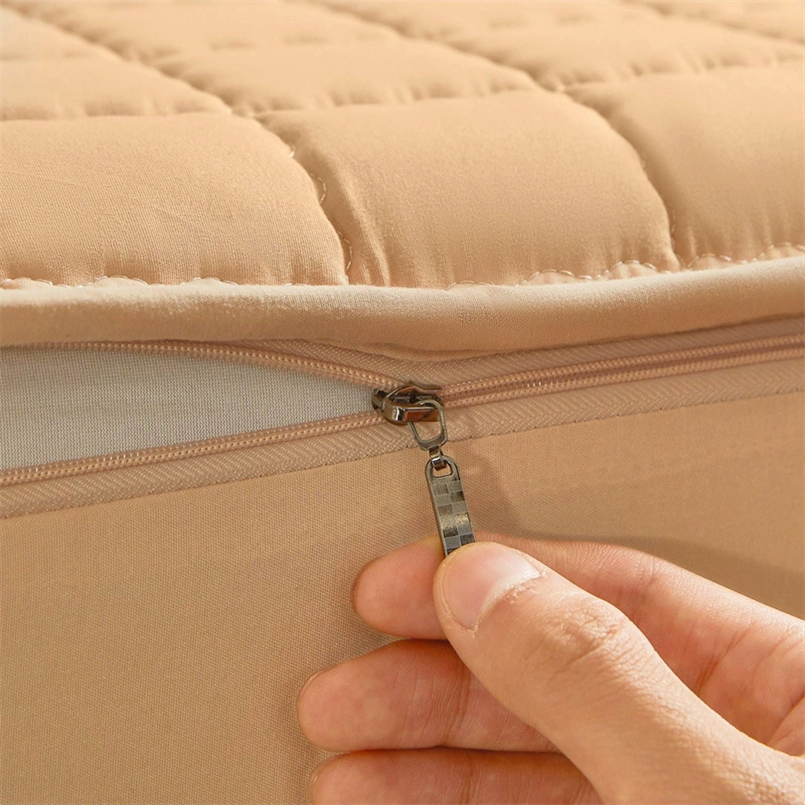 Mattress Protector - Zippered 360° Encasement  Breathable, Quilted & Machine Washable（no pillowcases)